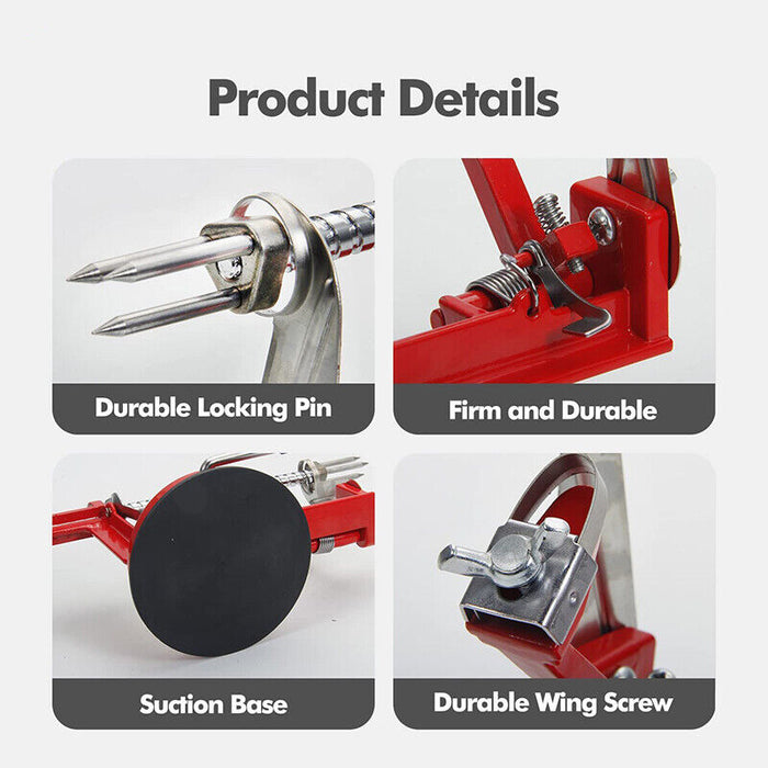 3-in-1 Multifunction Fruit Cutter Peeler and Corer with Adjustable Blades Red