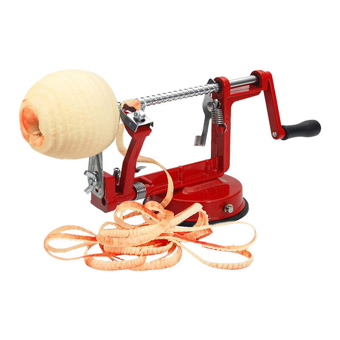 3-in-1 Multifunction Fruit Cutter Peeler and Corer with Adjustable Blades Red