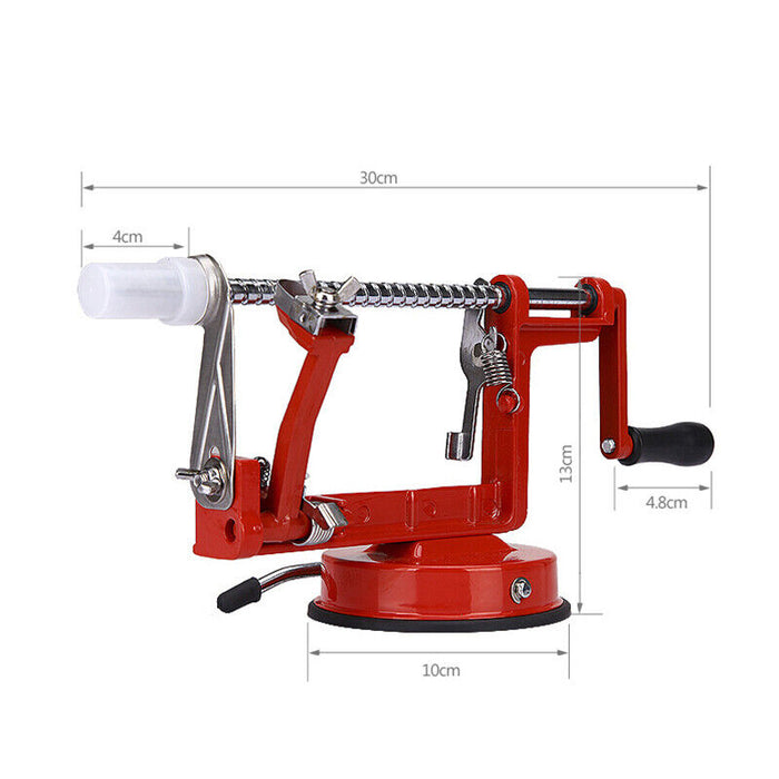 3-in-1 Multifunction Fruit Cutter Peeler and Corer with Adjustable Blades Red