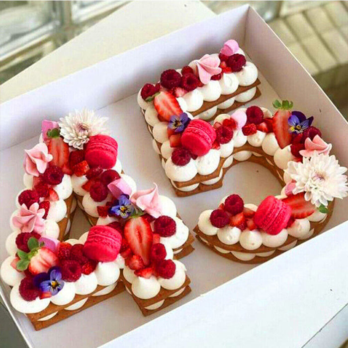 10 Inch Silicone Number Cake Mould 0–9 Non Stick Red