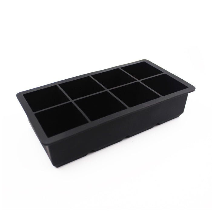Ice Cube Tray 8-Grid Large Silicone Non-Stick Black