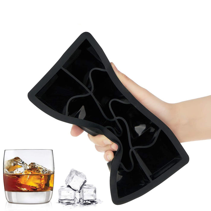 Ice Cube Tray 8-Grid Large Silicone Non-Stick Black