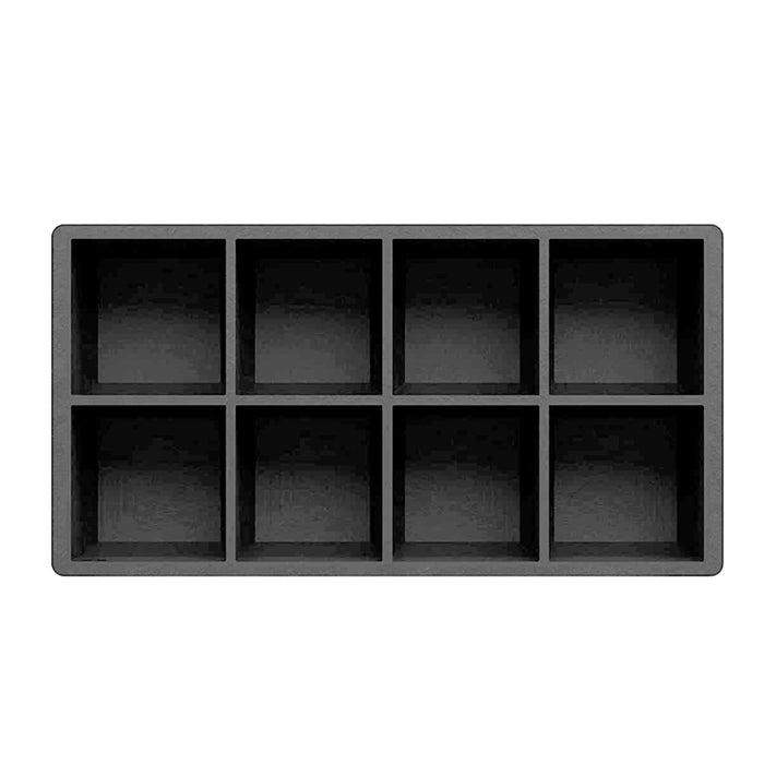 Ice Cube Tray 8-Grid Large Silicone Non-Stick Black