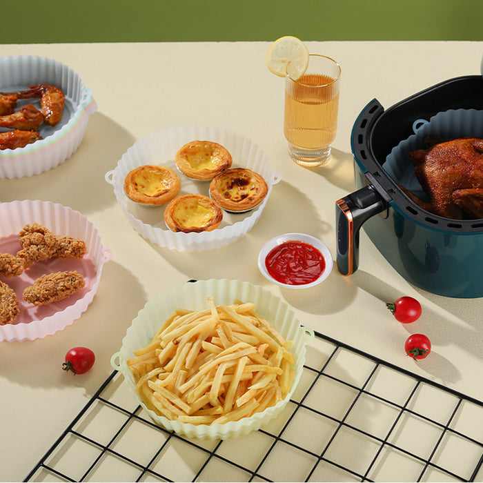 Air Fryer Silicone Pots Reusable Non-Stick Heat-Resistant