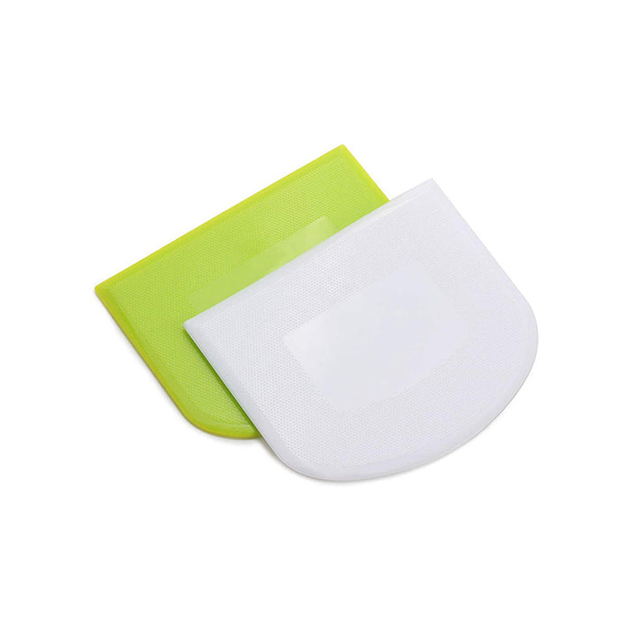 2 Pcs Dough Scrapers Food Grade PE Anti-slip 12x9.5cm