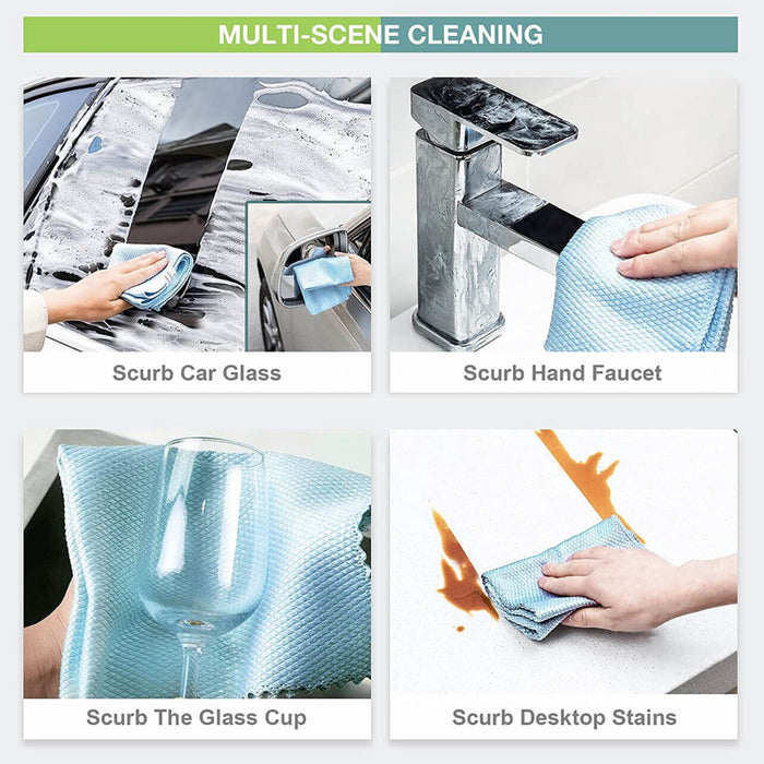 5 Pcs Microfiber Cleaning Cloths Random Colour 25x25/30x40cm