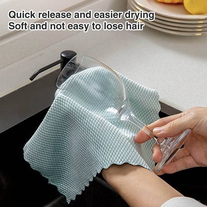 5 Pcs Microfiber Cleaning Cloths Random Colour 25x25/30x40cm