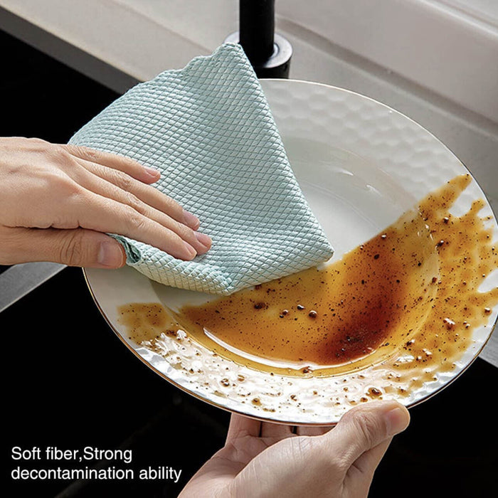 5 Pcs Microfiber Cleaning Cloths Random Colour 25x25/30x40cm