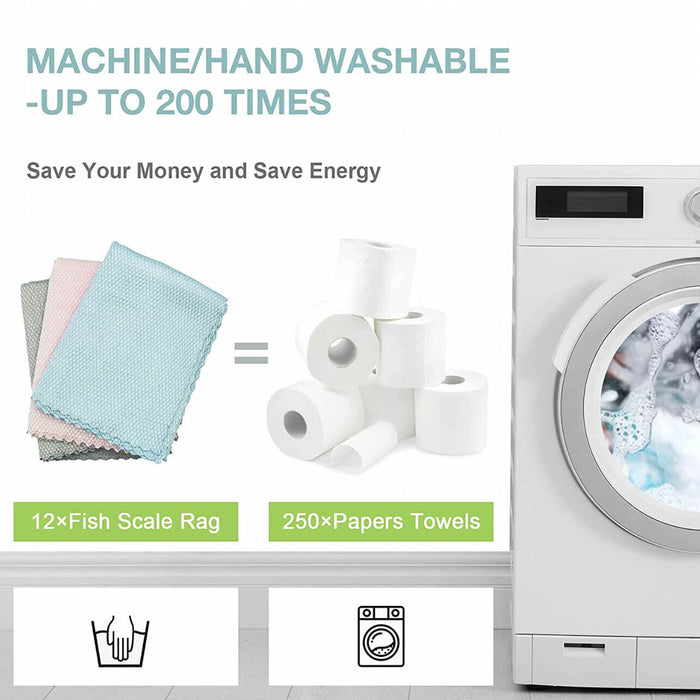 5 Pcs Microfiber Cleaning Cloths Random Colour 25x25/30x40cm