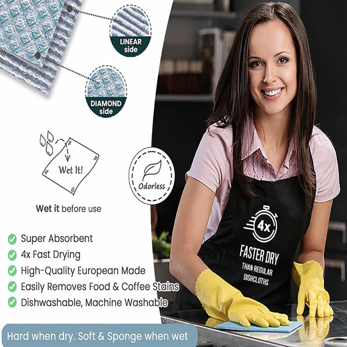 5 Pcs Microfiber Cleaning Cloths Random Colour 25x25/30x40cm