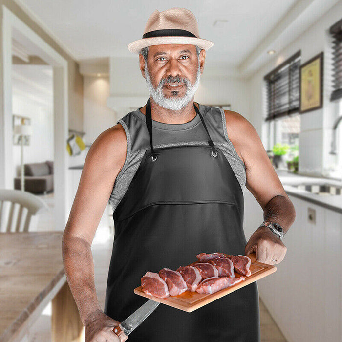 Waterproof PVC Apron Heavy Duty for Chef Butcher and Kitchen Work 110x80cm