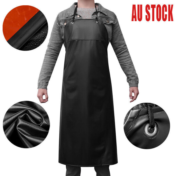 Waterproof PVC Apron Heavy Duty for Chef Butcher and Kitchen Work 110x80cm