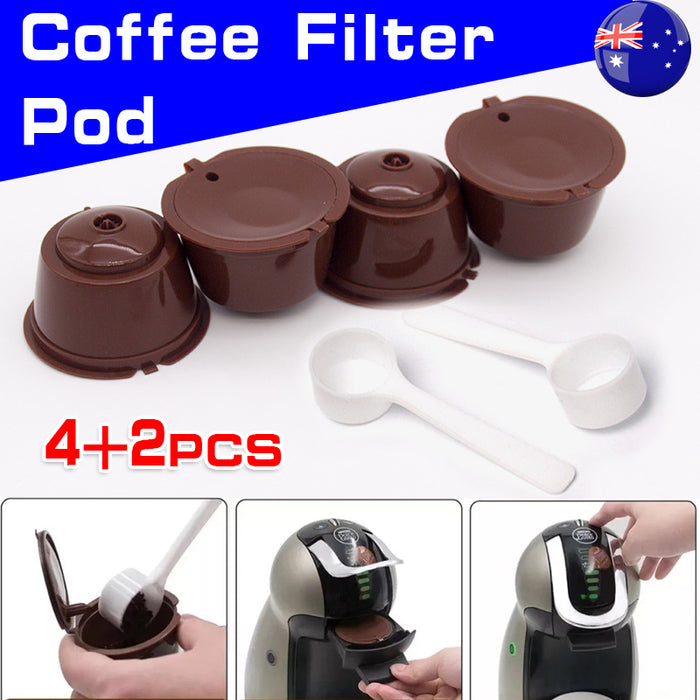 4 Pcs Reusable Dolce Gusto Coffee Capsules Food Grade PP
