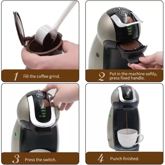4 Pcs Reusable Dolce Gusto Coffee Capsules Food Grade PP