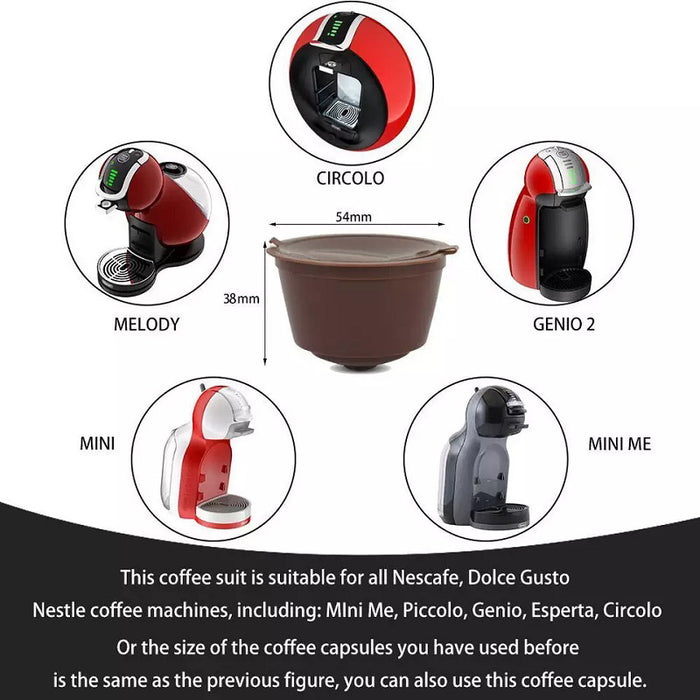 4 Pcs Reusable Dolce Gusto Coffee Capsules Food Grade PP