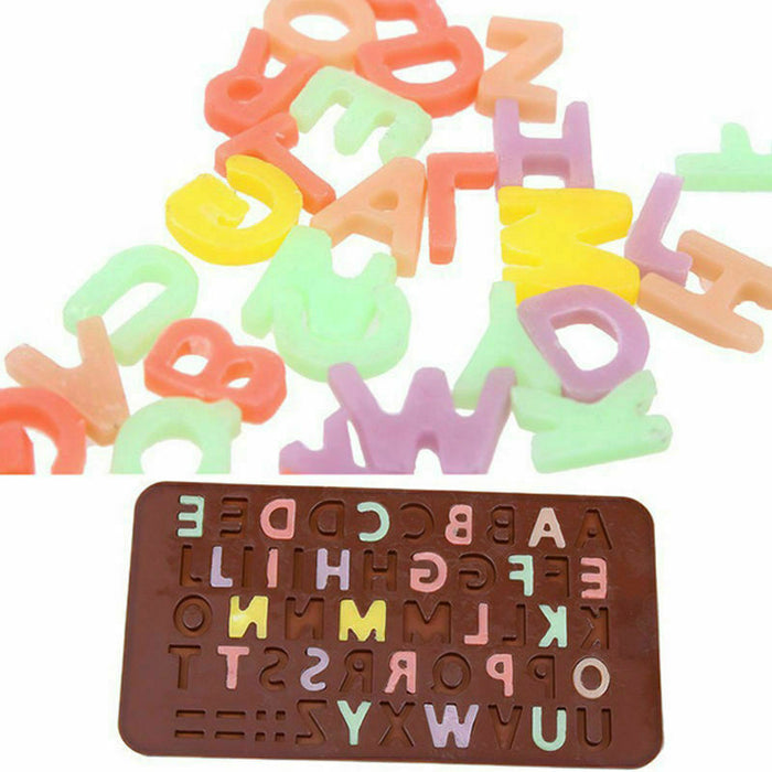Silicone Alphabet & Number Casting Jewelry Mold Brown