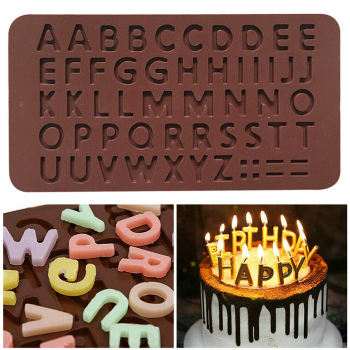 Silicone Alphabet & Number Casting Jewelry Mold Brown