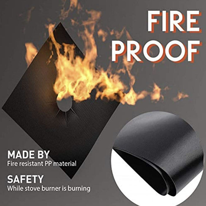 4 Pcs Gas Hob Protector Liners 270×270 mm Non-Stick