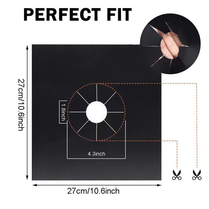 4 Pcs Gas Hob Protector Liners 270×270 mm Non-Stick