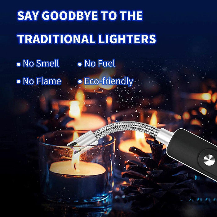 USB Rechargeable Plasma Arc Lighter with 360° Flexible Neck
