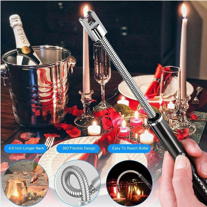 USB Rechargeable Plasma Arc Lighter with 360° Flexible Neck