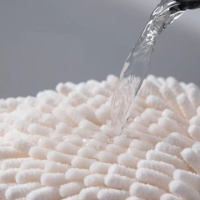 Plush Hand Drying Towel, Absorbent Kitchen Towel, Wall-Mounted with Hanging Rope