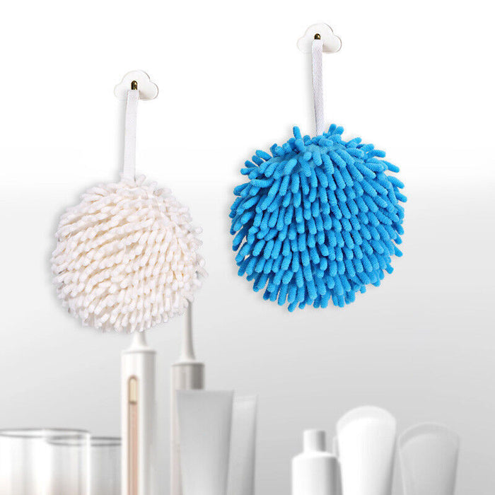 Plush Hand Drying Towel, Absorbent Kitchen Towel, Wall-Mounted with Hanging Rope