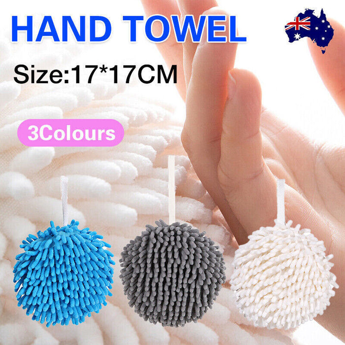 Plush Hand Drying Towel, Absorbent Kitchen Towel, Wall-Mounted with Hanging Rope