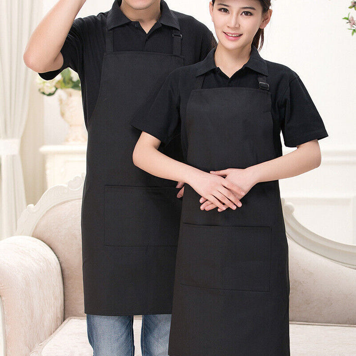 Black Apron with Pocket, 2pcs