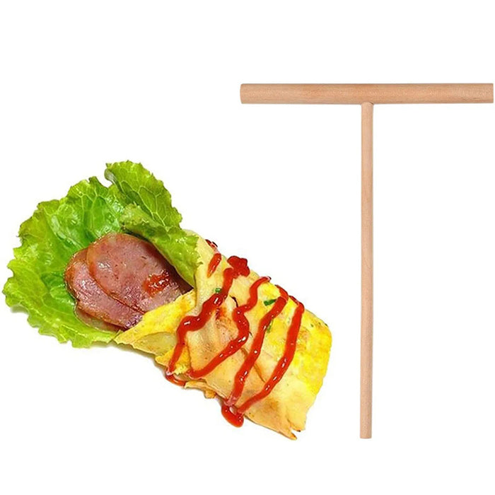 Wooden Crepe Maker Spreader, T-Shape Pancake Batter Spreader, 1/2PCS