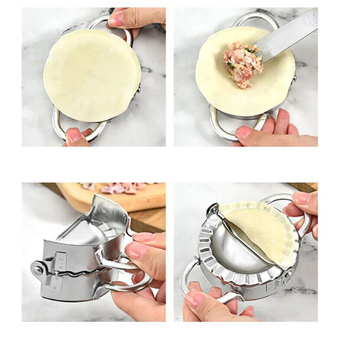 10PCS Stainless Steel Dumpling Maker Set with Roller Knife and Moulds
