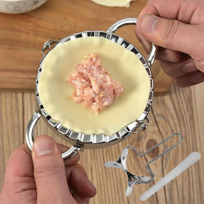 10PCS Stainless Steel Dumpling Maker Set with Roller Knife and Moulds