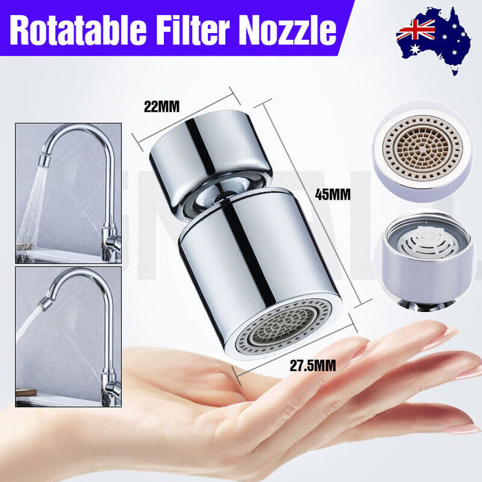 360° Rotating Copper Faucet Filter, Dual Water Flow Modes, Tool-Free Installation