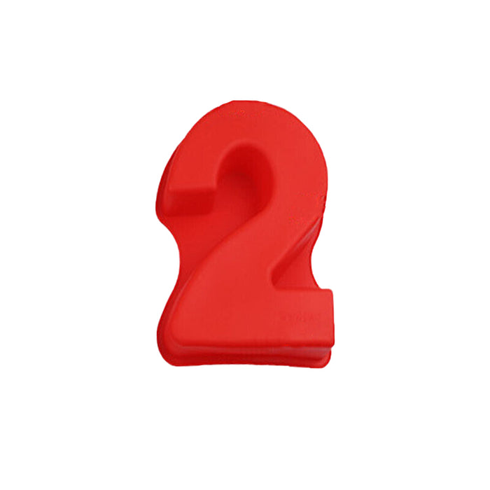 10 Inch Silicone Number Cake Mould 0–9 Non Stick Red