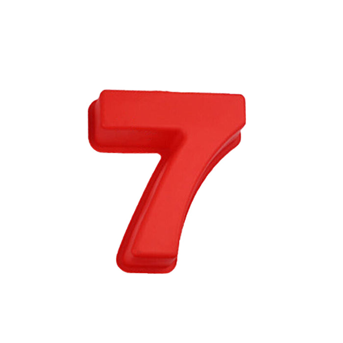 10 Inch Silicone Number Cake Mould 0–9 Non Stick Red