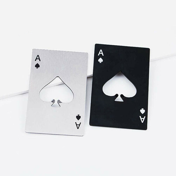 Ace of Spades Credit Card Bottle Opener Stainless Steel
