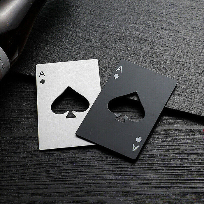 Ace of Spades Credit Card Bottle Opener Stainless Steel