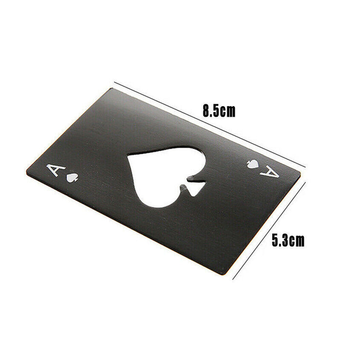 Ace of Spades Credit Card Bottle Opener Stainless Steel