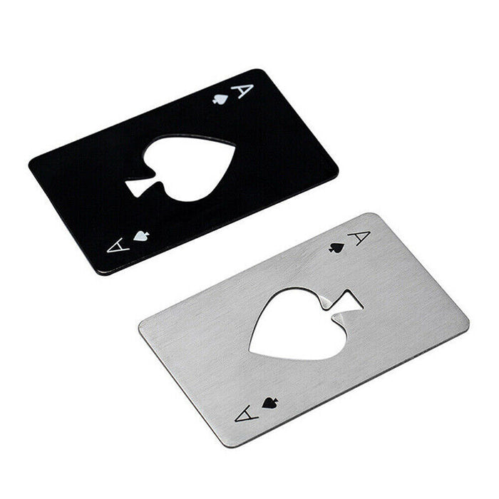 Ace of Spades Credit Card Bottle Opener Stainless Steel