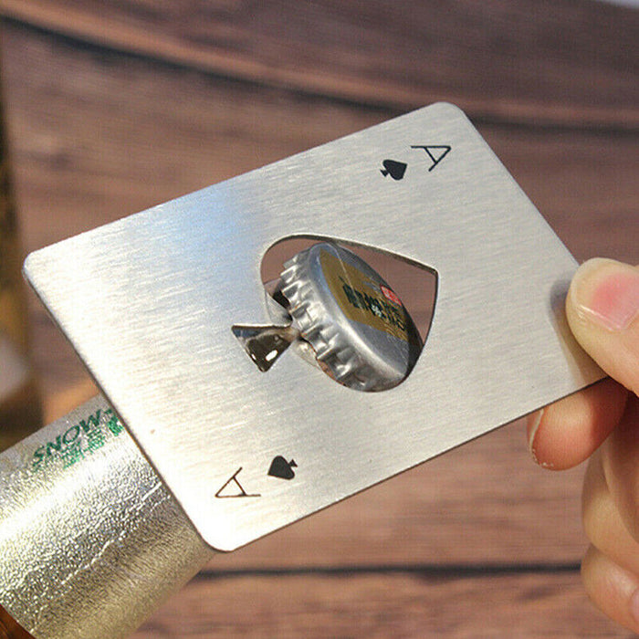 Ace of Spades Credit Card Bottle Opener Stainless Steel