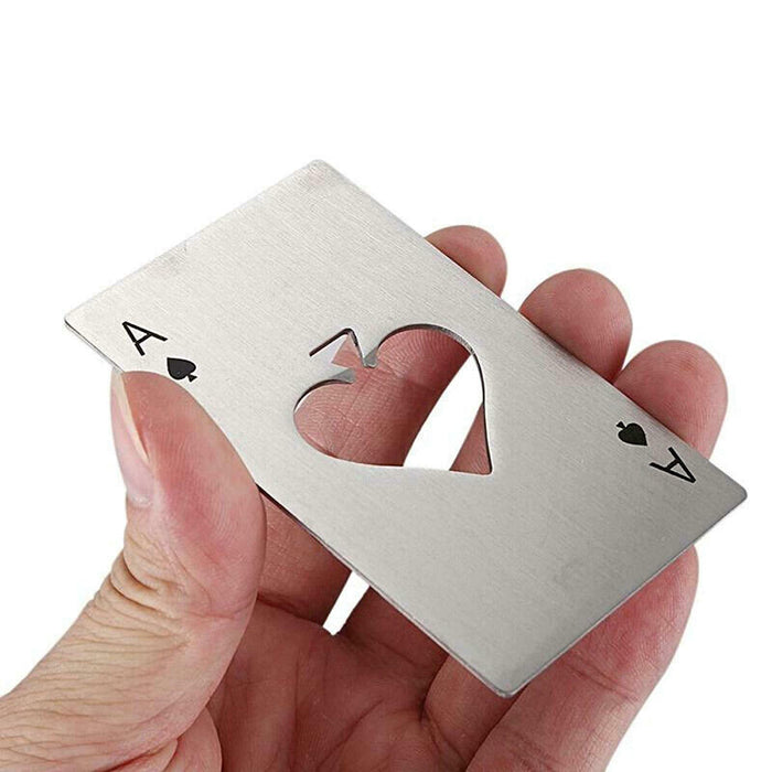 Ace of Spades Credit Card Bottle Opener Stainless Steel