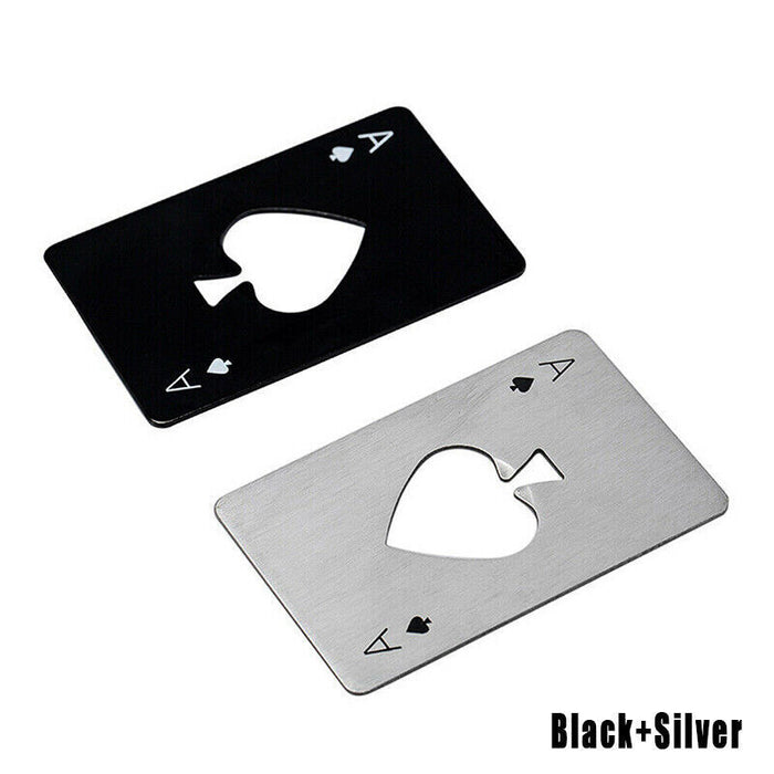 Ace of Spades Credit Card Bottle Opener Stainless Steel
