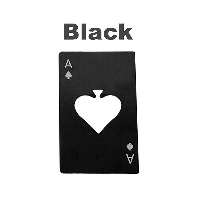 Ace of Spades Credit Card Bottle Opener Stainless Steel