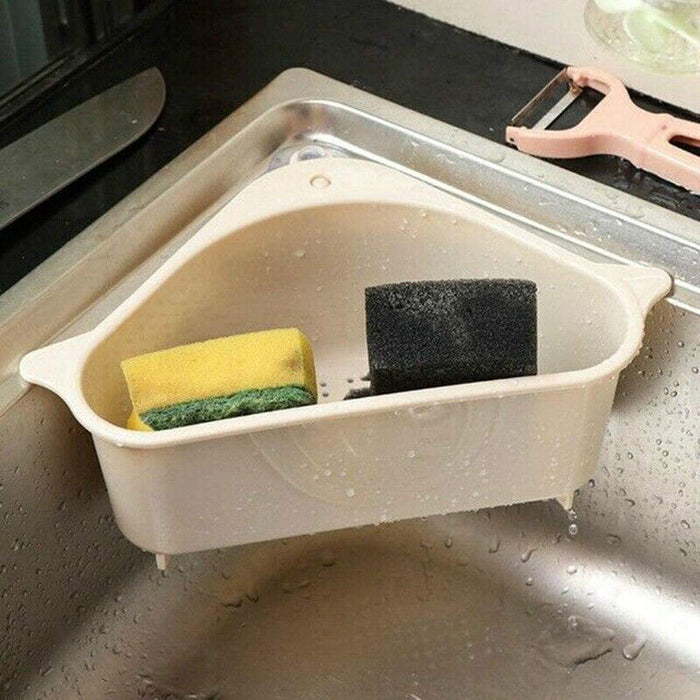 Triangle Sink Storage Drain Basket With Suction Cup PP