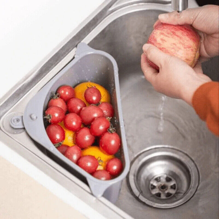 Triangle Sink Storage Drain Basket With Suction Cup PP