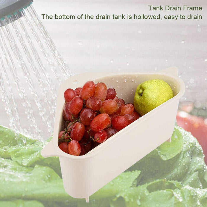 Triangle Sink Storage Drain Basket With Suction Cup PP