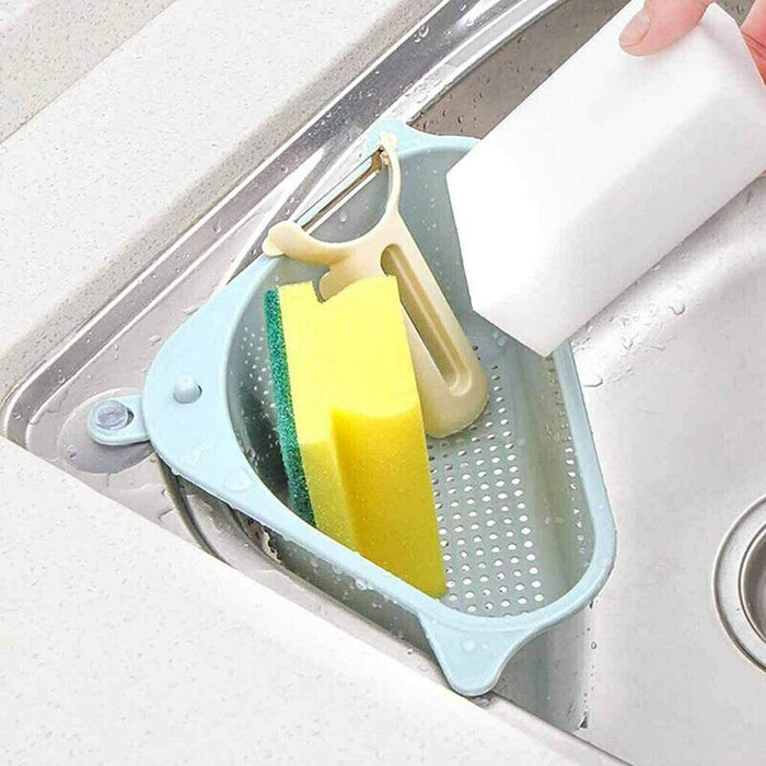 Triangle Sink Storage Drain Basket With Suction Cup PP