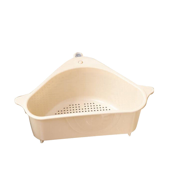 Triangle Sink Storage Drain Basket With Suction Cup PP