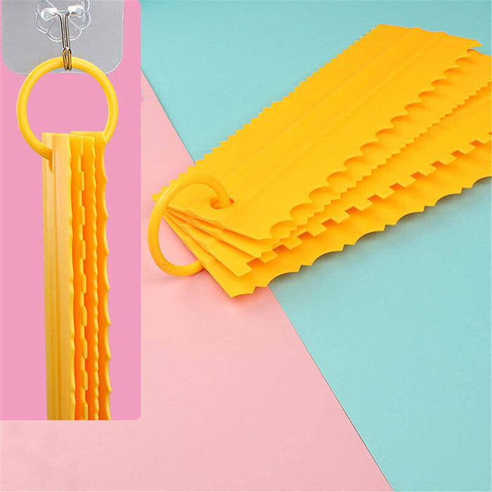 4 Pcs Cake Scrapers Icing Smoother Comb Tools Plastic