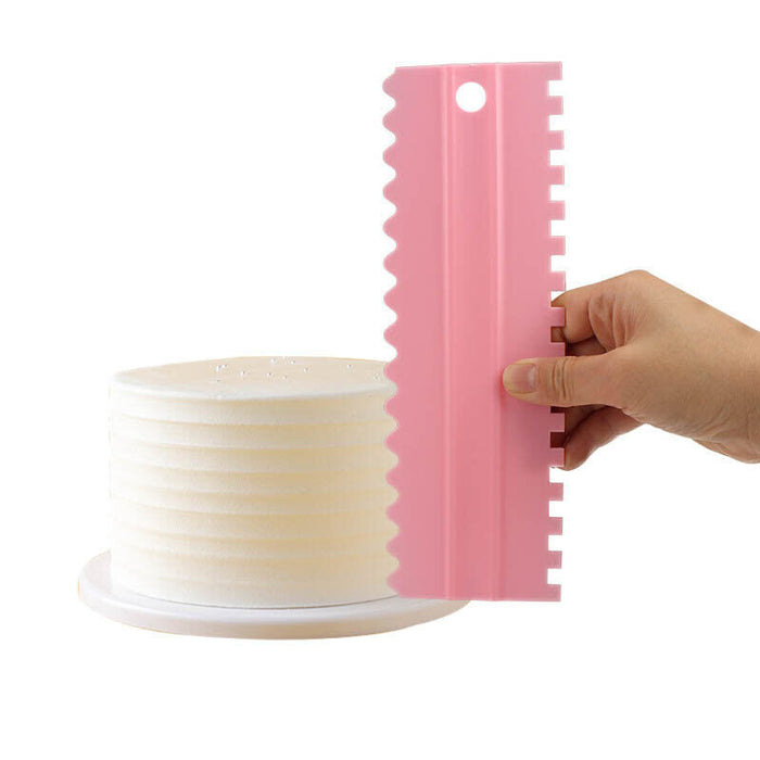 4 Pcs Cake Scrapers Icing Smoother Comb Tools Plastic